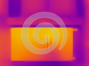thermal image of a radiator