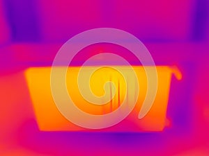 thermal image of a radiator
