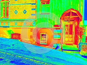 Thermal image recordings of temperature differences