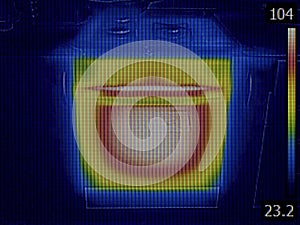 Thermal Image of Stove Oven