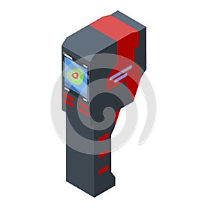 Thermal imager analysis icon, isometric style