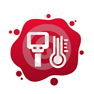 thermal imager icon, infrared camera vector