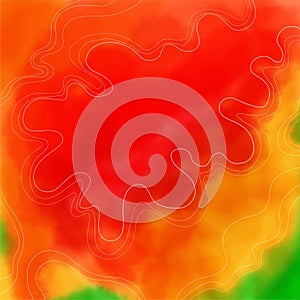 Thermal imager. thermography image with red, yellow, green colors. Colorfull abstract background. Climate change, global