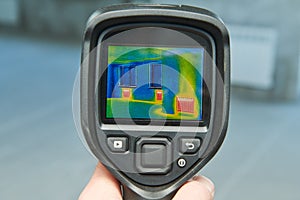 Thermal imaging camera inspection for temperature check and finding heating pipes