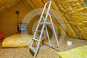 Thermal insulation of the attic in the house