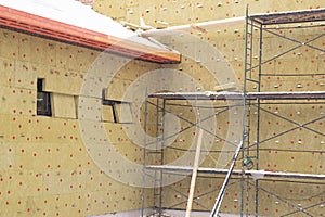 Thermal insulation of the house.Installation of thermal insulation materials