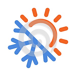 Thermal insulation icon. Temperature Vector symbol illustration