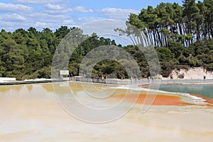 Thermal lake Artist s Palette at Wai-O-Tapu, New Zealand