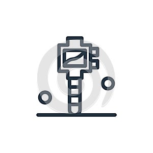 thermal lance icon vector from engineering concept. Thin line illustration of thermal lance editable stroke. thermal lance linear