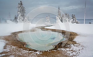 Thermal pool at West thumb, Yellowstone