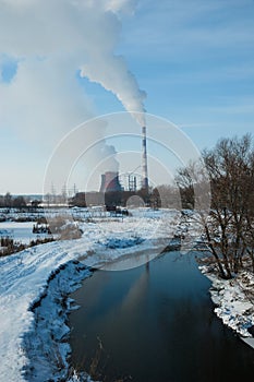 Thermal power plant. Environment and air pollution.