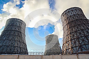 Thermal Power Plant with smoking chimneys