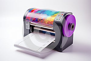 Thermal Printing Devices isolated on transparent background. photo