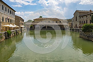 Thermal spring bubbling at Bagno Vignoni