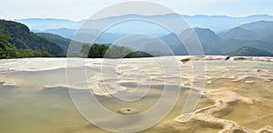 Thermal springs Hierve El Agua in Oaxaca is one of the most beau photo