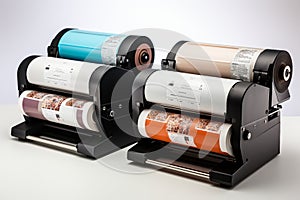 Thermal Transfer Printers isolated on transparent background. photo