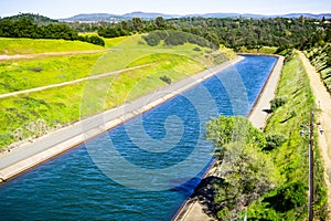 The Thermalito Power Canal in Oroville, Butte County, North California