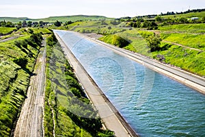 The Thermalito Power Canal in Oroville, Butte County, North California