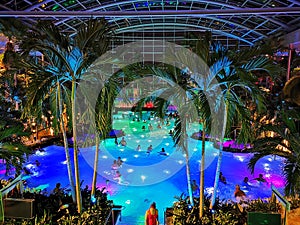 Therme Bucharest, Palm Zone in the night