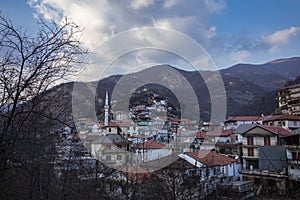 Thermes is a mountainous Pomak village in Xanthi, Greece photo