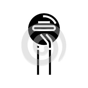 thermistor electronic component glyph icon vector illustration photo
