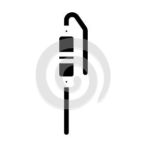 thermistor electronic component glyph icon vector illustration photo