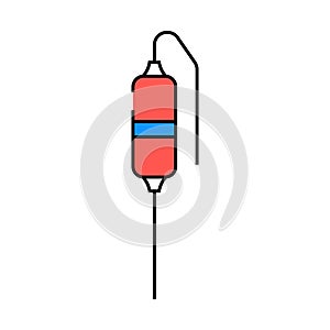 thermistor electronic component icon color illustration