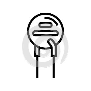 thermistor electronic component line icon vector illustration photo