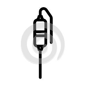 thermistor electronic component line icon vector illustration photo