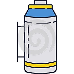 Thermo bottle icon vector reusable mug flask