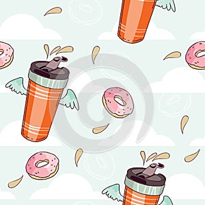 Thermocup and donut pattern