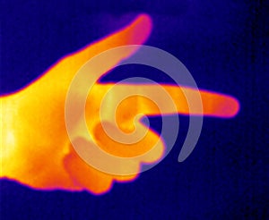 Thermograph-Pointing Hand