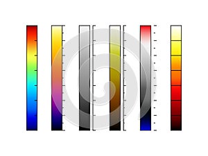 Thermographic camera color palettes vector