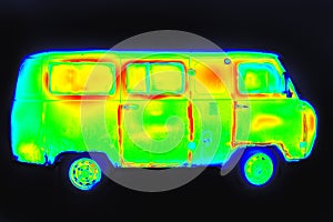 Thermographic image of vehicle