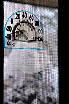 Thermometer below freezing