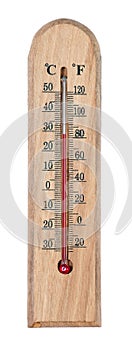 . thermometer in Celsius and Fahrenheit
