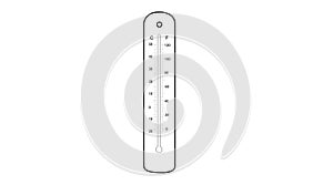 Thermometer, With Celsius and Fahrenheit