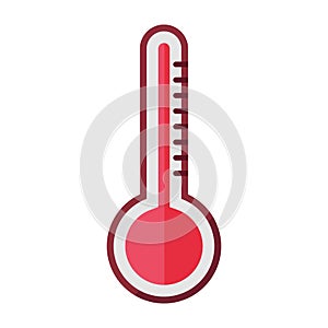 Thermometer flat clipart vector illustration