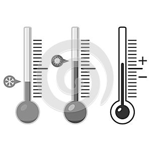 Thermometer in gray, for measuring temperature