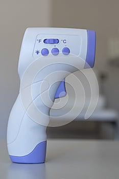 Thermometer Gun Isometric Medical Digital Non-Contact Infrared Sight Handheld Forehead Readings. Temperature Measurement Device