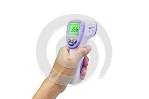 Thermometer Gun Isometric Medical Digital Non-Contact Infrared Sight Handheld Forehead Readings. Temperature Measurement Device