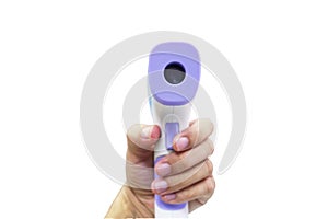 Thermometer Gun Isometric Medical Digital Non-Contact Infrared Sight Handheld Forehead Readings. Temperature Measurement Device