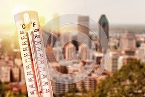 Thermometer during heatwave photo