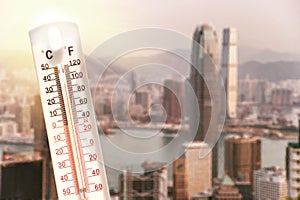 Thermometer during heatwave photo