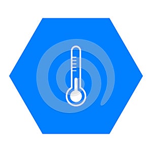 Thermometer and hexagon