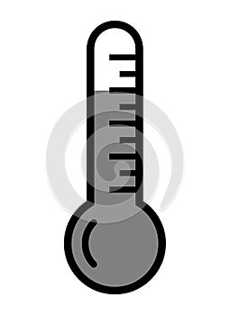 Thermometer hot cold temperature symbol