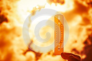 Thermometer at hot temperatures