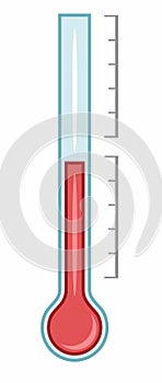 Thermometer icon. Celsius fahrenheit thermometers outdoor. Vector