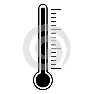 Thermometer icon. Goal flat vector illustration on isolated background