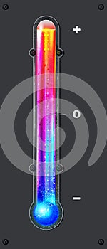Thermometer icon of hot and cold indicator. EPS10,